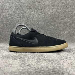 Nike SB Check 905373-006 Youth Size 7Y Black Canvas Gum Skate Shoes Used